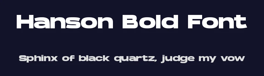 Hanson Bold Font by Hanson Method — Sans Serif Font — thumbnail 2