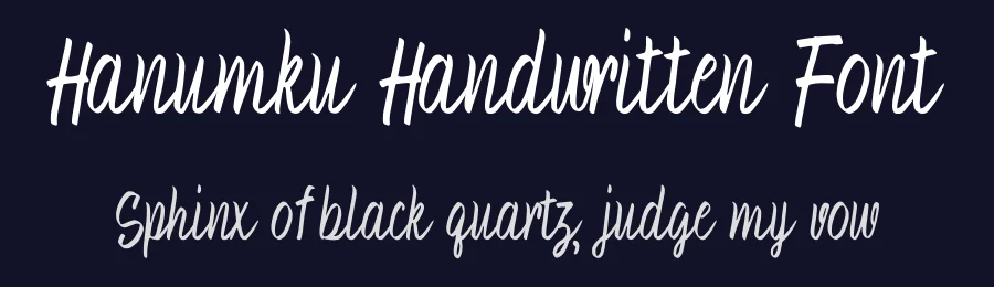 Hanumku Handwritten Font by Rachmad bagus f — Script Handwritten Font — thumbnail 2
