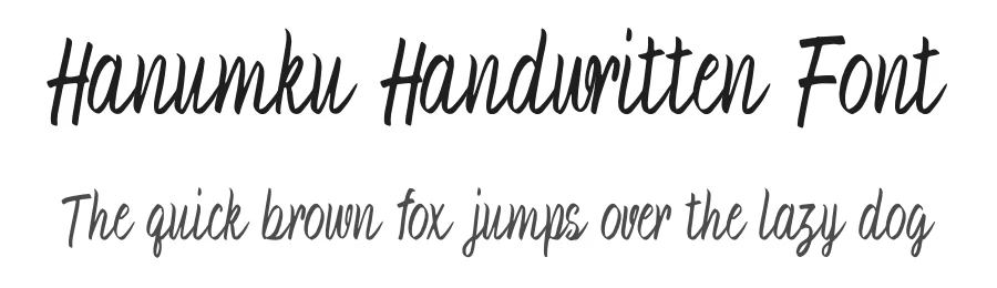 Hanumku Handwritten Font by Rachmad bagus f — Script Handwritten Font