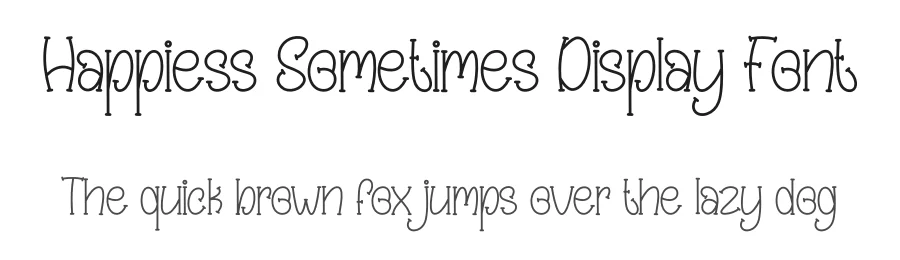Happiess Sometimes Display Font by creativeletter — Script Handwritten Font