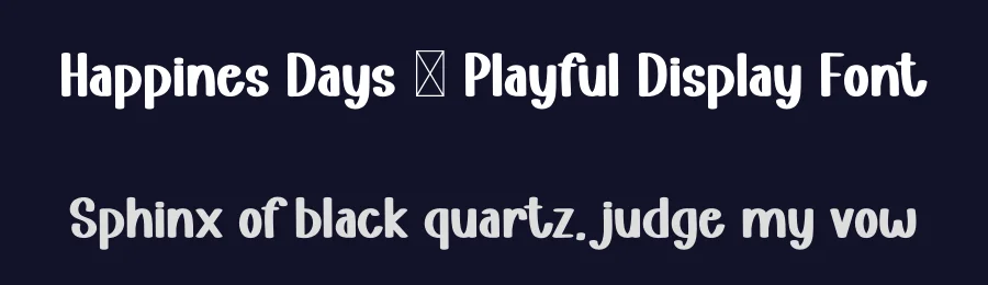 Happines Days – Playful Display Font by freshtypeink — Display Font — thumbnail 2