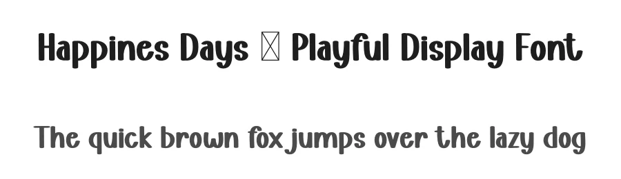 Happines Days – Playful Display Font by freshtypeink — Display Font