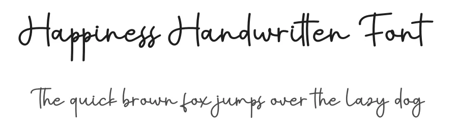 Happiness Handwritten Font by creativeletter — Script Handwritten Font