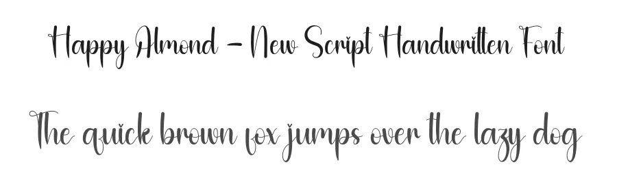 Happy Almond – New Script Handwritten Font by andikastudio — Script Handwritten Font