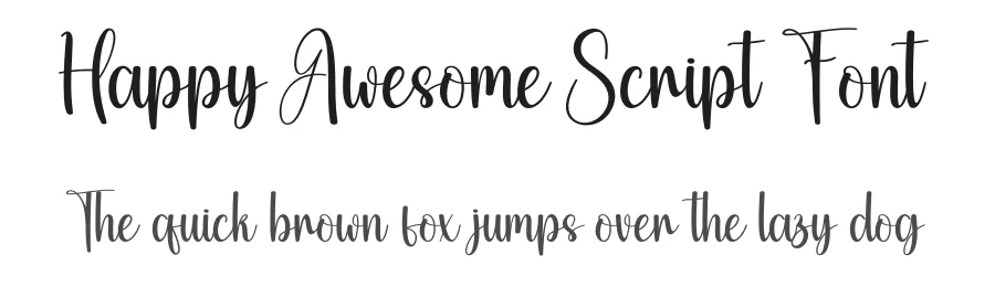 Happy Awesome Script Font by creativeletter — Script Handwritten Font