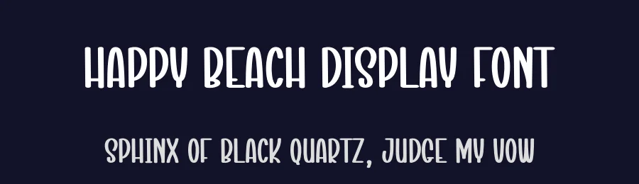 Happy Beach Display Font by creativeletter — Display Font — thumbnail 2