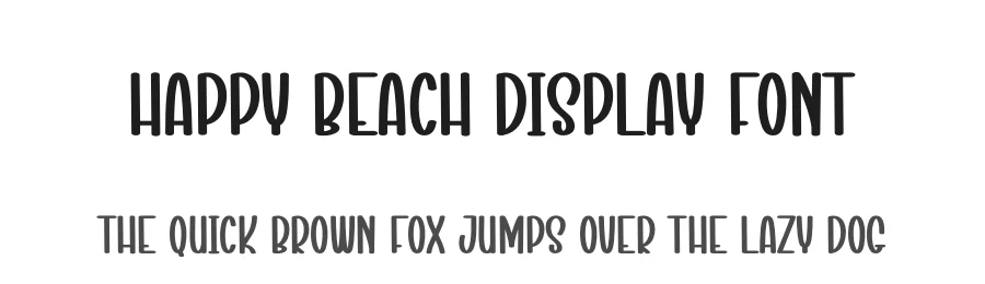 Happy Beach Display Font by creativeletter — Display Font