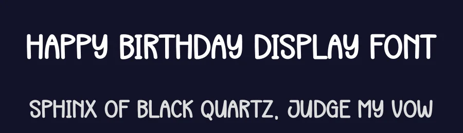 Happy Birthday Display Font by creativeletter — Display Font — thumbnail 2