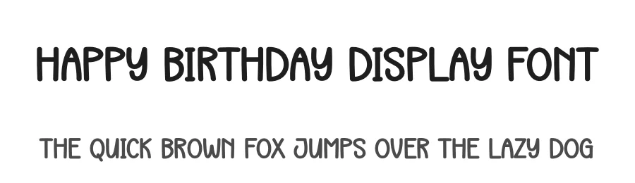 Happy Birthday Display Font by creativeletter — Display Font