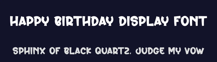 Happy Birthday Display Font by creativeletter — Display Font — thumbnail 2