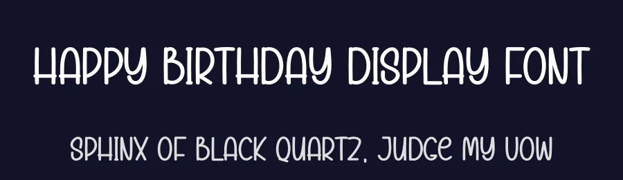 Happy Birthday Display Font by Store_07 — Display Font — thumbnail 2