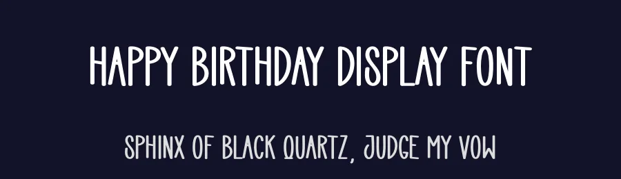 Happy Birthday Display Font by creativeletter — Display Font — thumbnail 2