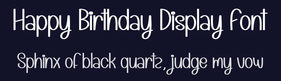 Happy Birthday Display Font by creativeletter — Display Font — thumbnail 2