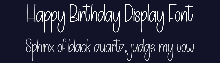 Happy Birthday Display Font by creativeletter — Display Font — thumbnail 2