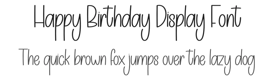 Happy Birthday Display Font by creativeletter — Display Font