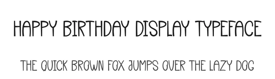 Happy Birthday Display Typeface by andikastudio — Display Font