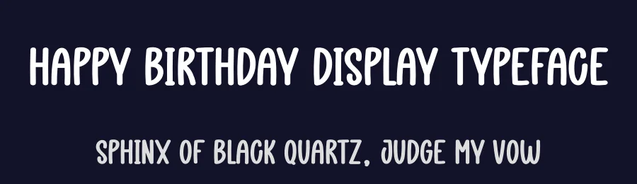 Happy Birthday Display Typeface by creativeletter — Display Font — thumbnail 2