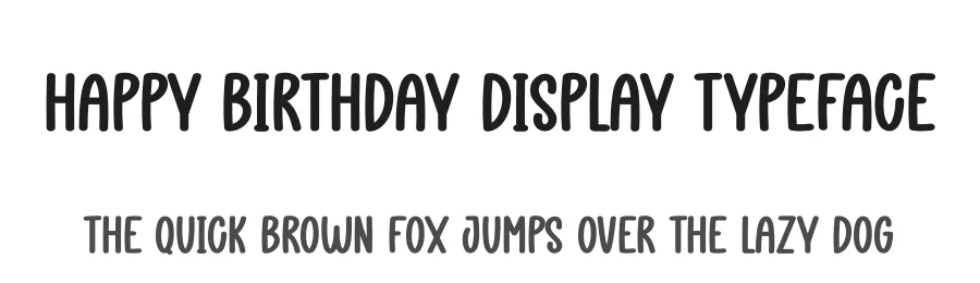 Happy Birthday Display Typeface by creativeletter — Display Font