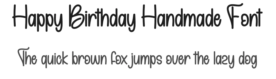 Happy Birthday Handmade Font by creativeletter — Display Font