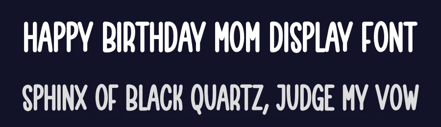 Happy Birthday Mom Display Font by creativeletter — Display Font — thumbnail 2
