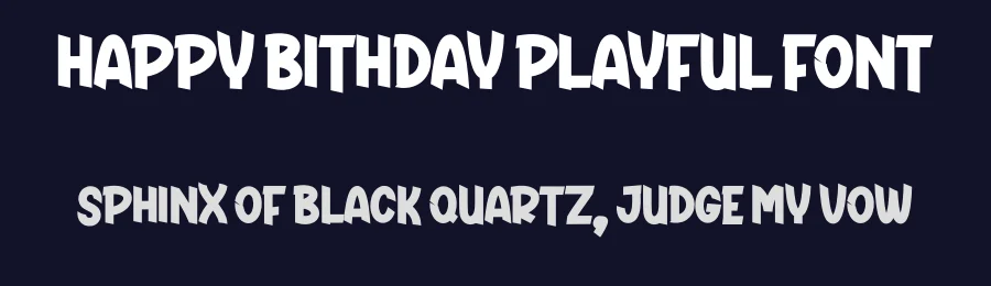 Happy Bithday Playful Font by creativeletter — Display Font — thumbnail 2
