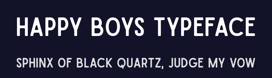 Happy Boys Typeface by Angga Mahardika — Sans Serif Font — thumbnail 2