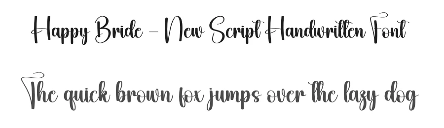 Happy Bride – New Script Handwritten Font by creativeletter — Script Handwritten Font