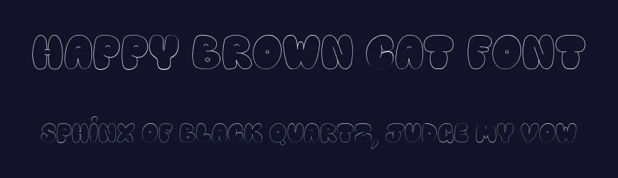 Happy brown cat font by lazypoony — Display Font — thumbnail 2