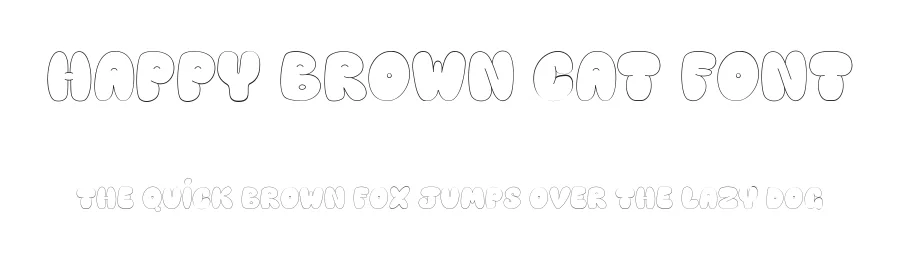 Happy brown cat font by lazypoony — Display Font