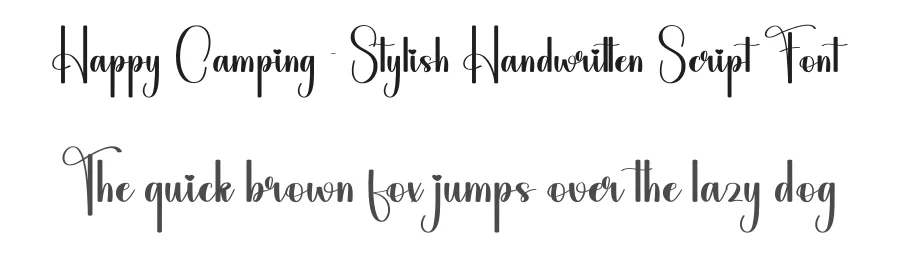 Happy Camping – Stylish Handwritten Script Font by andikastudio — Script Handwritten Font