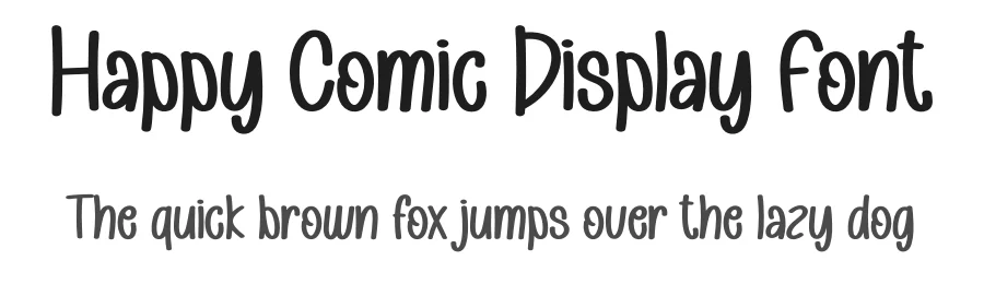 Happy Comic Display Font by andikastudio β Display Font