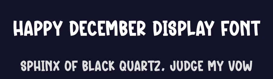 Happy December Display Font by creativeletter — Display Font — thumbnail 2