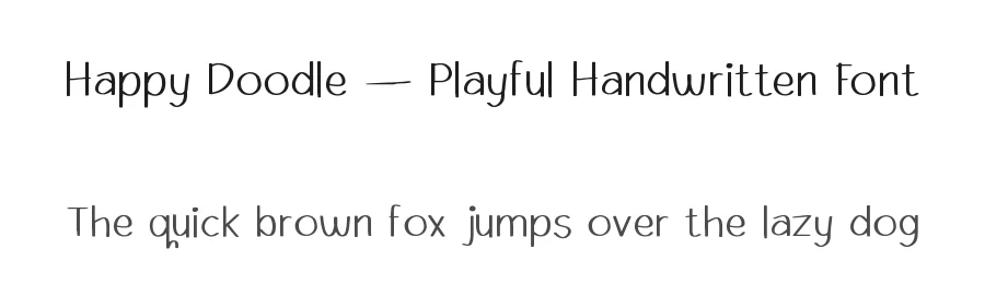 Happy Doodle — Playful Handwritten Font by KazeType — Script Handwritten Font
