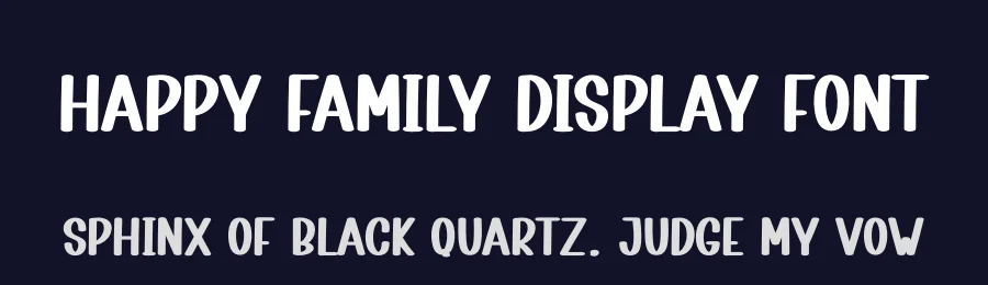 Happy Family Display Font by creativeletter — Display Font — thumbnail 2