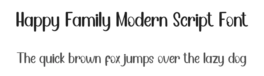 Happy Family Modern Script Font by inermediaSTUDIO — Display Font