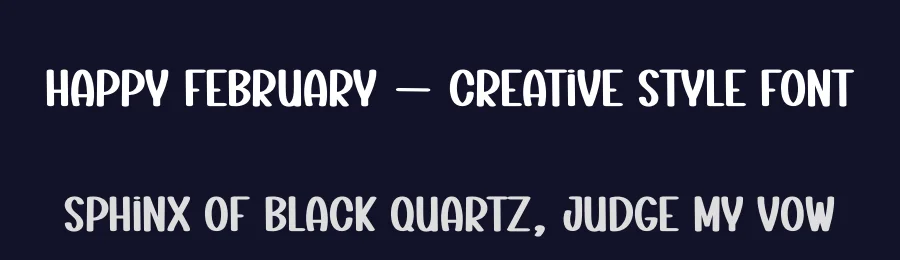 Happy February – Creative Style Font by creativeletter — Display Font — thumbnail 2