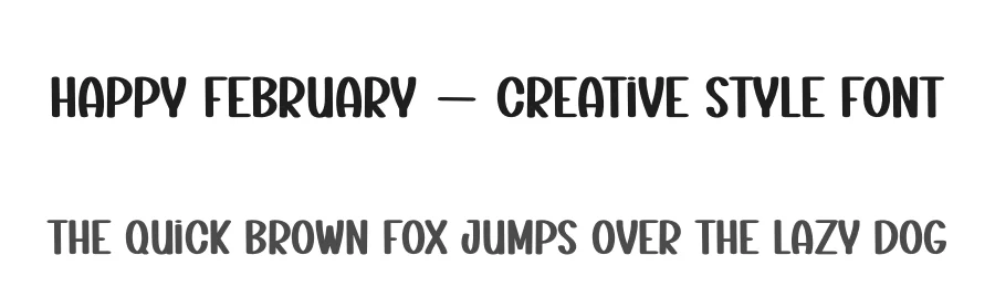 Happy February – Creative Style Font by creativeletter — Display Font