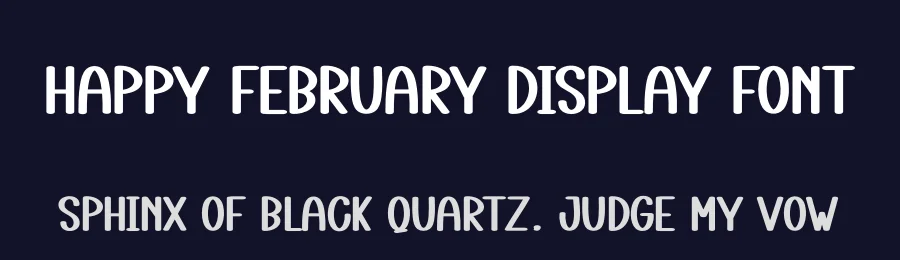 Happy February Display Font by creativeletter — Display Font — thumbnail 2
