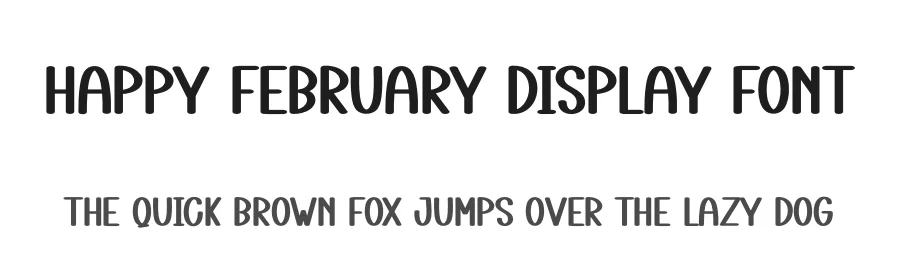 Happy February Display Font by creativeletter — Display Font