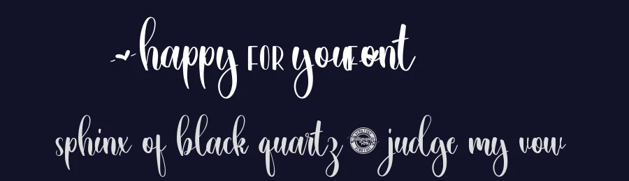Happy For You Font by CalligraphyFonts.net — Script Handwritten Font — thumbnail 2
