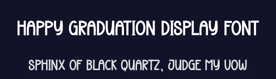 Happy Graduation Display Font by creativeletter — Display Font — thumbnail 2