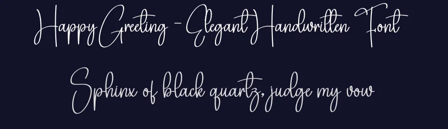 Happy Greeting – Elegant Handwritten Font by creativeletter — Script Handwritten Font — thumbnail 2