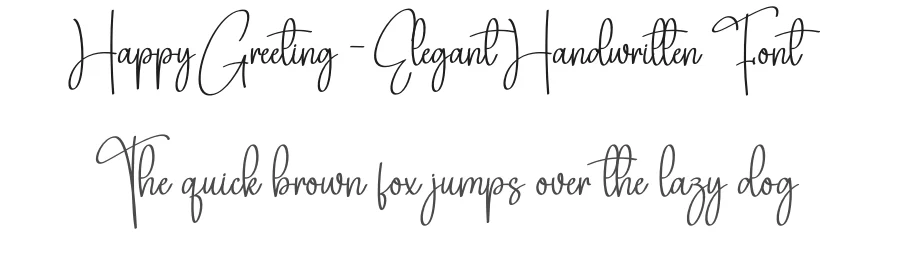Happy Greeting – Elegant Handwritten Font by creativeletter — Script Handwritten Font