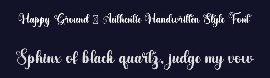 Happy Ground – Authentic Handwritten Style Font by freshtypeink — Script Handwritten Font — thumbnail 2