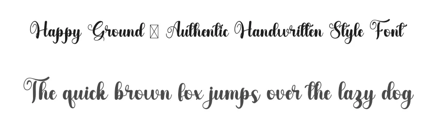 Happy Ground – Authentic Handwritten Style Font by freshtypeink — Script Handwritten Font