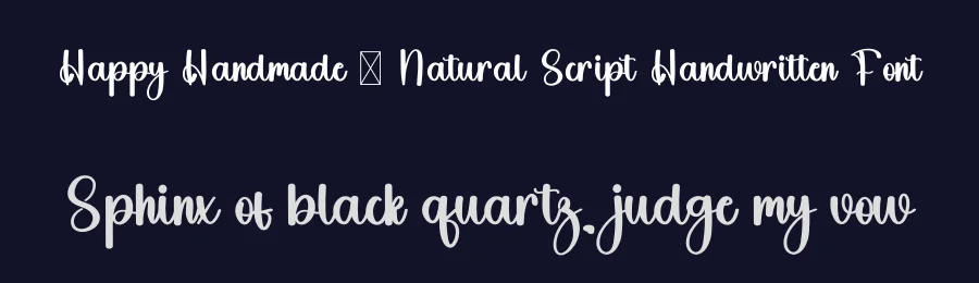Happy Handmade – Natural Script Handwritten Font by freshtypeink — Script Handwritten Font — thumbnail 2