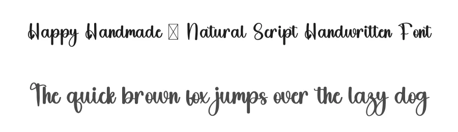 Happy Handmade – Natural Script Handwritten Font by freshtypeink — Script Handwritten Font