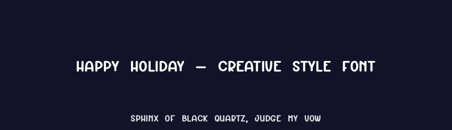 Happy Holiday – Creative Style Font by creativeletter — Display Font — thumbnail 2