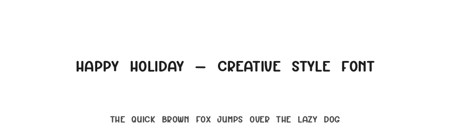 Happy Holiday – Creative Style Font by creativeletter — Display Font