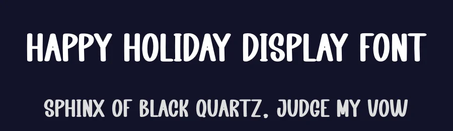 Happy Holiday Display Font by creativeletter — Display Font — thumbnail 2